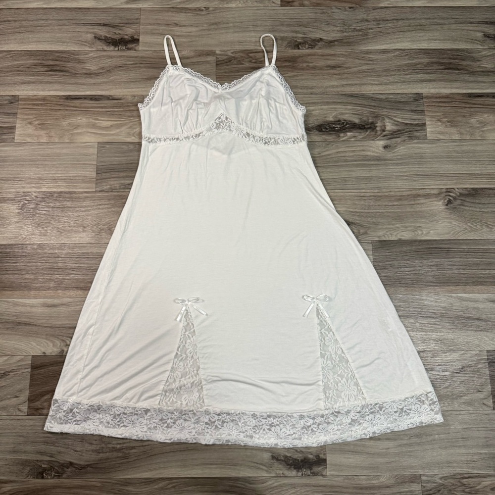 Belle Poque White Lace Coquette Nightgown Size Large